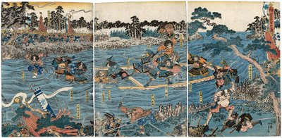 Miracle at the Yaguchi Ferry by Utagawa Kunisada